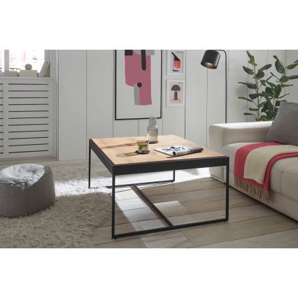 Konferenčna mizica PULSE 83x83 cm hrast/črna