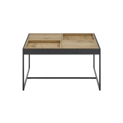 Konferenčna mizica PULSE 83x83 cm hrast/črna