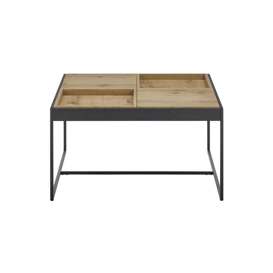 Konferenčna mizica PULSE 83x83 cm hrast/črna