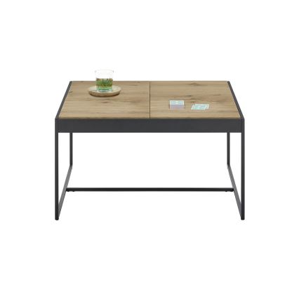 Konferenčna mizica PULSE 83x83 cm hrast/črna