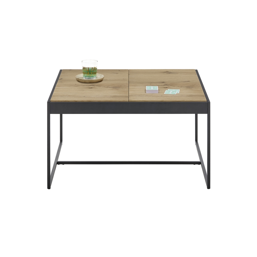 Konferenčna mizica PULSE 83x83 cm hrast/črna