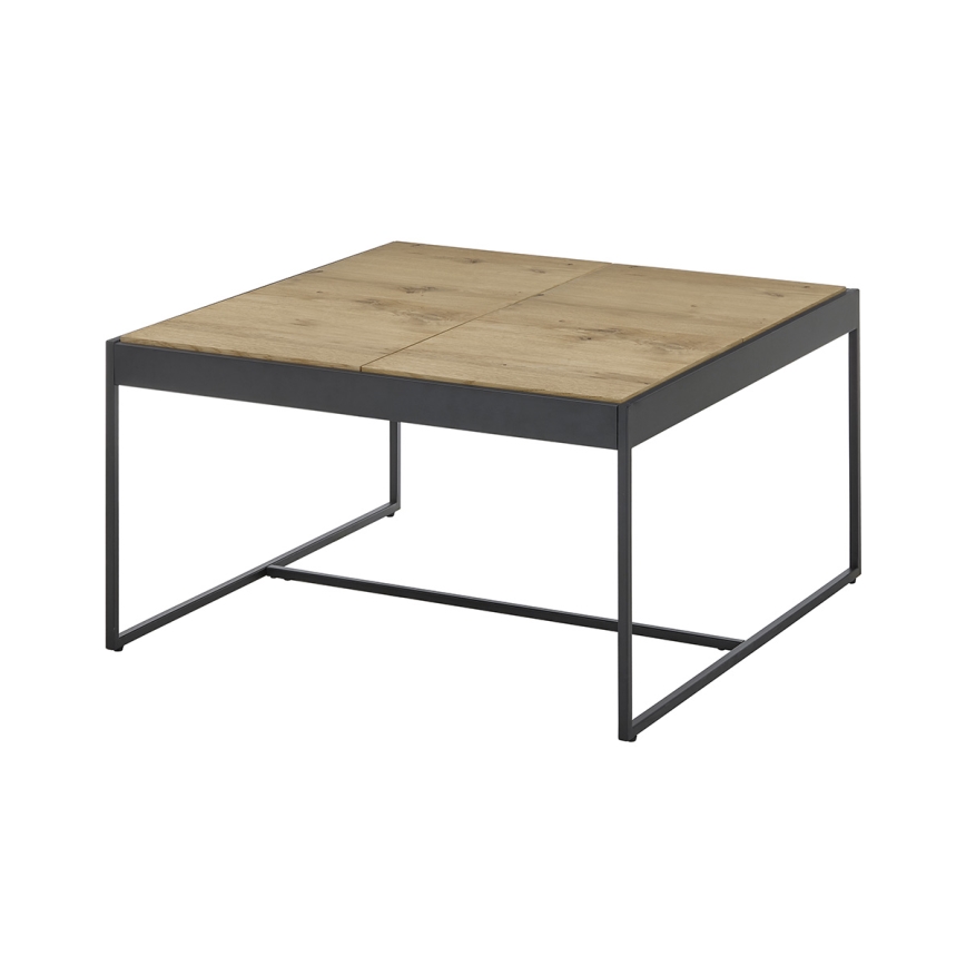 Konferenčna mizica PULSE 83x83 cm hrast/črna