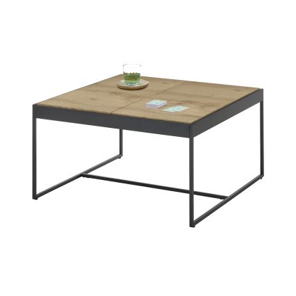Konferenčna mizica PULSE 83x83 cm hrast/črna