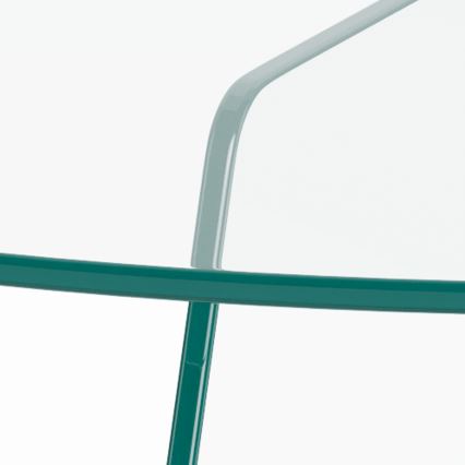 Konferenčna mizica SANOS, 80 cm, prozorna