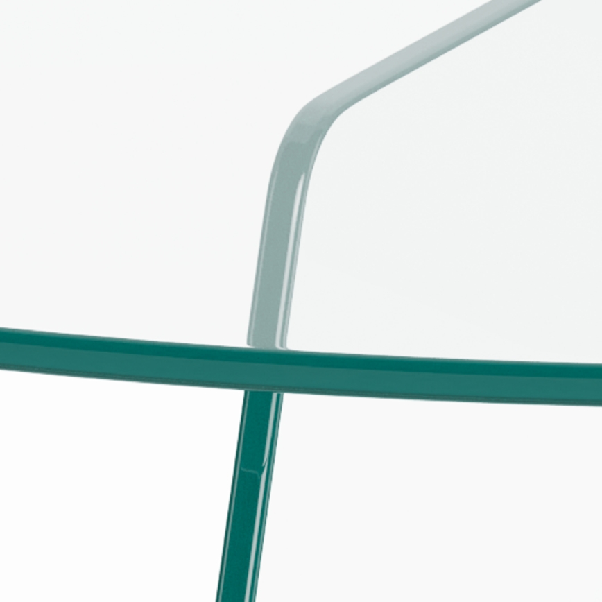 Konferenčna mizica SANOS, 80 cm, prozorna