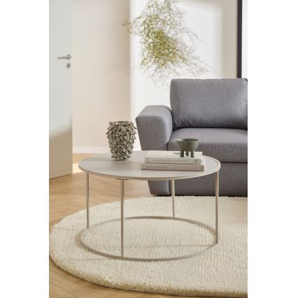 Konferenčna mizica SARON, premer 80 cm, siva