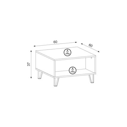 Konferenčna mizica SULA hrast artisan
