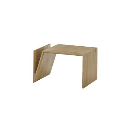 Klubska mizica PRISM 60x40 cm z možnostjo navpične ali vodoravne nastavitve, hrast