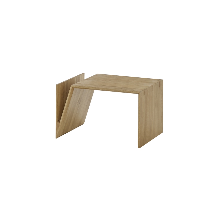 Klubska mizica PRISM 60x40 cm z možnostjo navpične ali vodoravne nastavitve, hrast