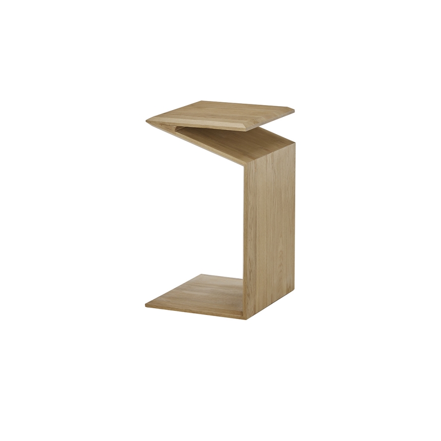 Klubska mizica PRISM 60x40 cm z možnostjo navpične ali vodoravne nastavitve, hrast