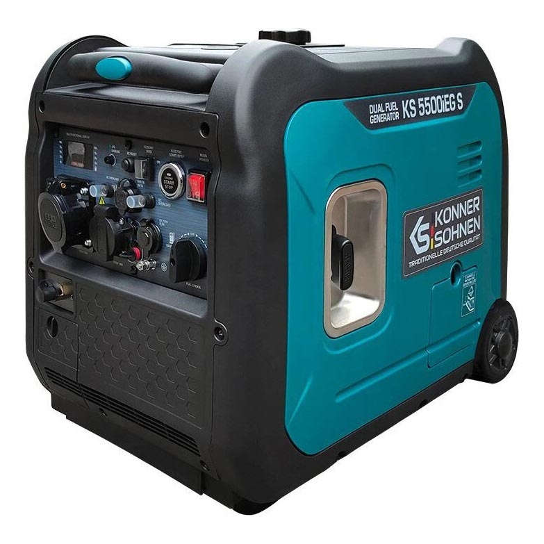 Könner & Söhnen 13046 - Inverterski električni generator na plin in bencin KS 5500iEG S 5500W