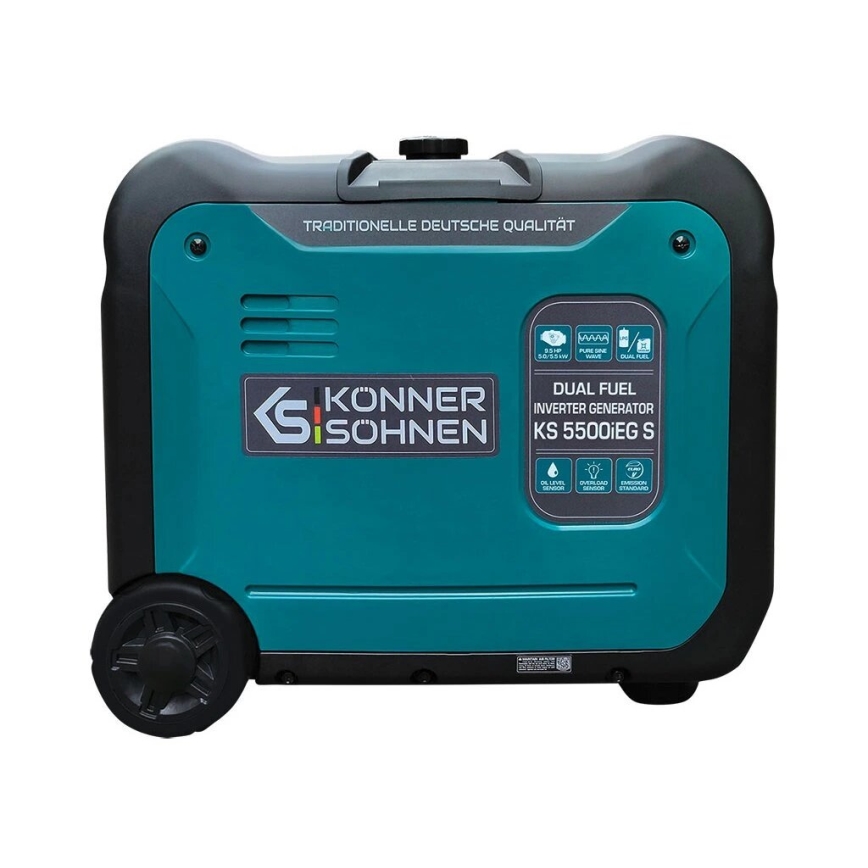 Könner & Söhnen 13046 - Inverterski električni generator na plin in bencin KS 5500iEG S 5500W