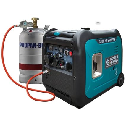 Könner & Söhnen 13046 - Inverterski električni generator na plin in bencin KS 5500iEG S 5500W