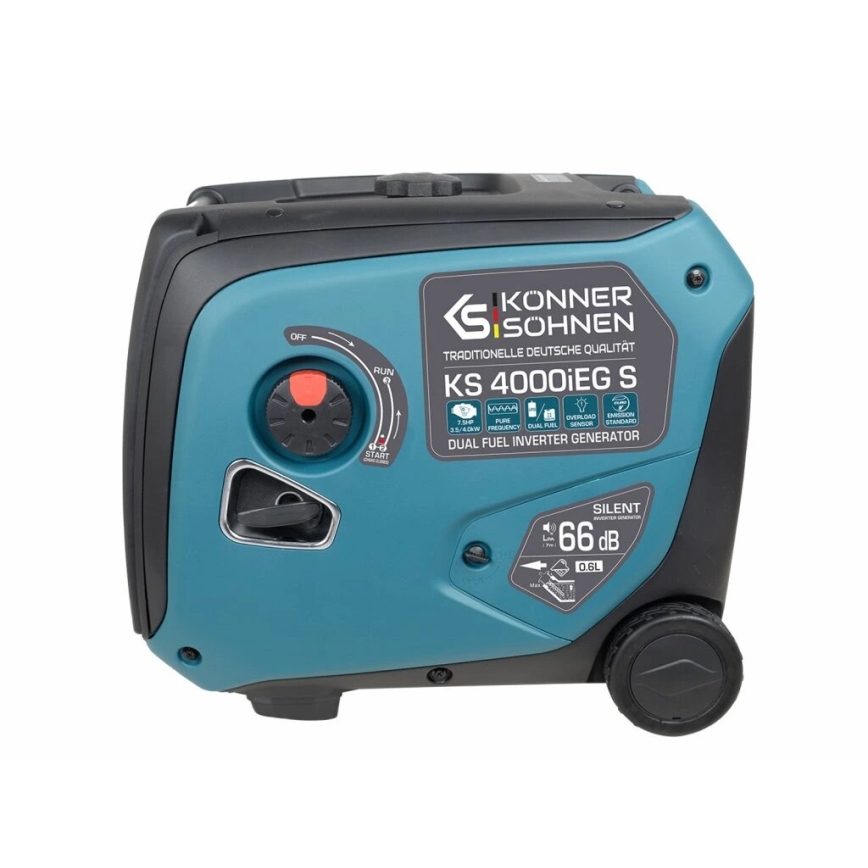 Könner & Söhnen 5106 - Inverterski električni generator na plin in bencin KS 4000iEG S 4000W