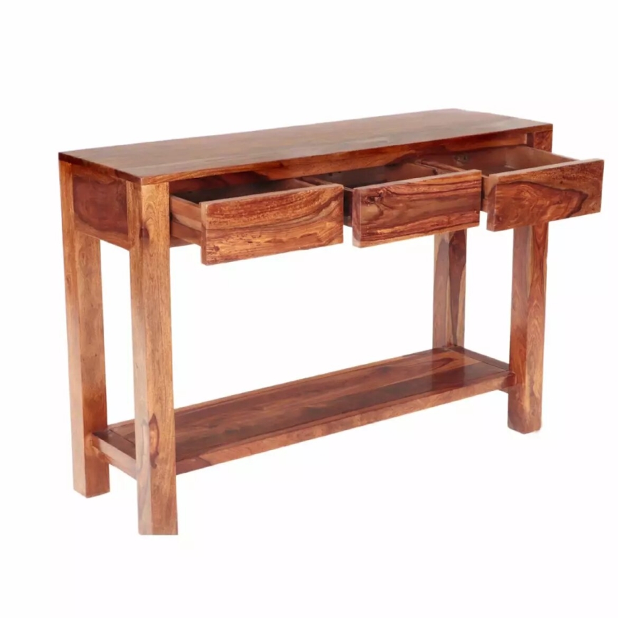 Konzolna miza GANI 76x130 cm masiven les/rosewood