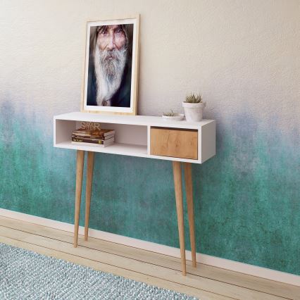 Konzolna mizica KIOGI 94x100 cm bela/bežna