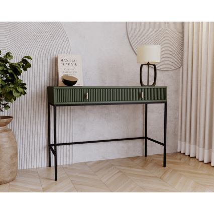 Konzolna mizica SUE zelena/črna