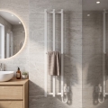 Kopalnica radiator HF SLIM 110W/230V 117x25 cm bela kvadraten