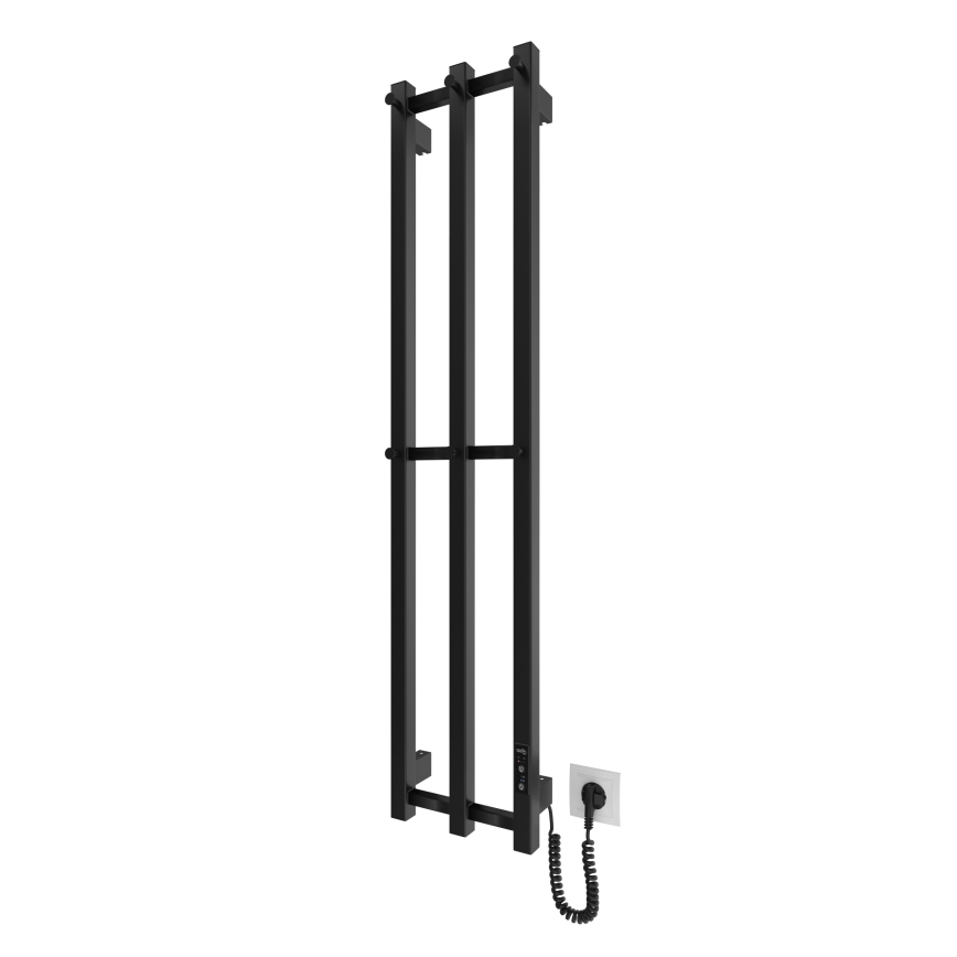 Kopalnica radiator HF SLIM 110W/230V 117x25 cm črna kvadraten