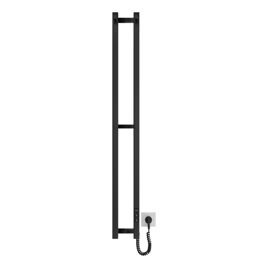 Kopalnica radiator HF SLIM 80W/230V 117x14 cm črna kvadraten