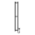 Kopalnica radiator HF SLIM 80W/230V 117x14 cm črna kvadraten