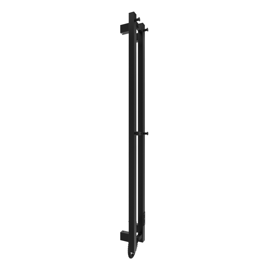 Kopalnica radiator HF SLIM 80W/230V 117x14 cm črna kvadraten