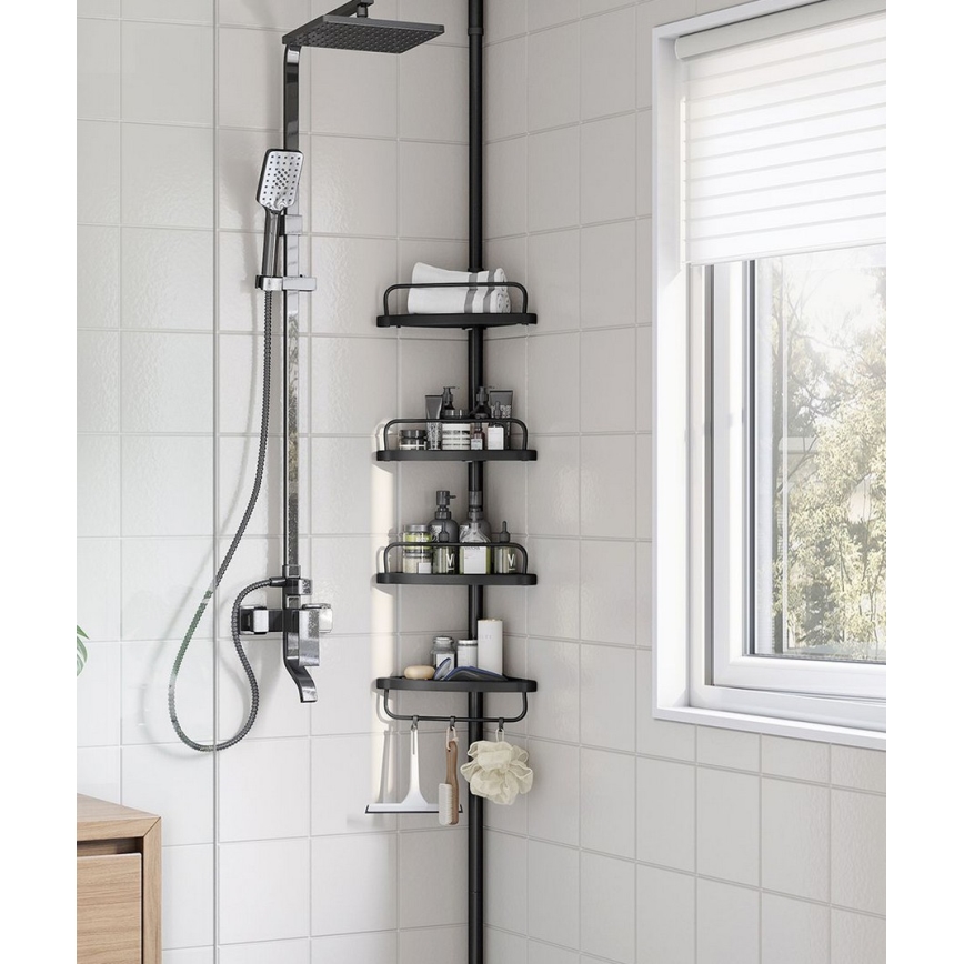 Kopalniška kotna polica DEX črna