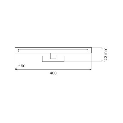 Kopalniška LED osvetlitev za ogledalo KLIMT LED/8W/230V 3000/4000/6000K 40 cm IP44 zlata