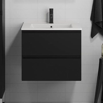 Kopalniška omara z umivalnikom KENWOOD 61x52x47 cm črna
