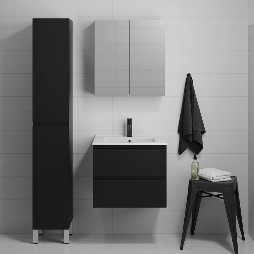 Kopalniška omara z umivalnikom KENWOOD 61x52x47 cm črna