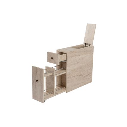 Kopalniška omarica MELODY, marmorni dekor v bež barvi