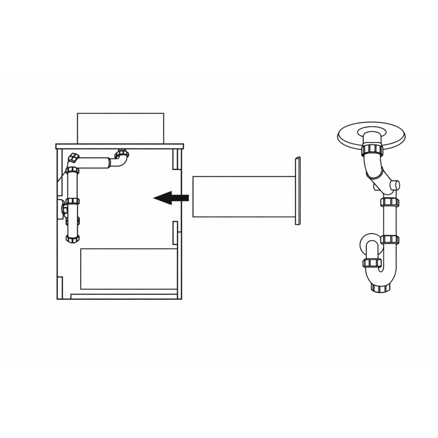 Kopalniška omarica TRONDHEIM za umivalnik 60 cm bela