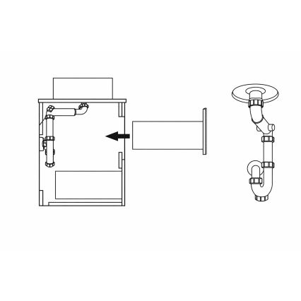 Kopalniška omarica TRONDHEIM za umivalnik 60x57x46 cm črna