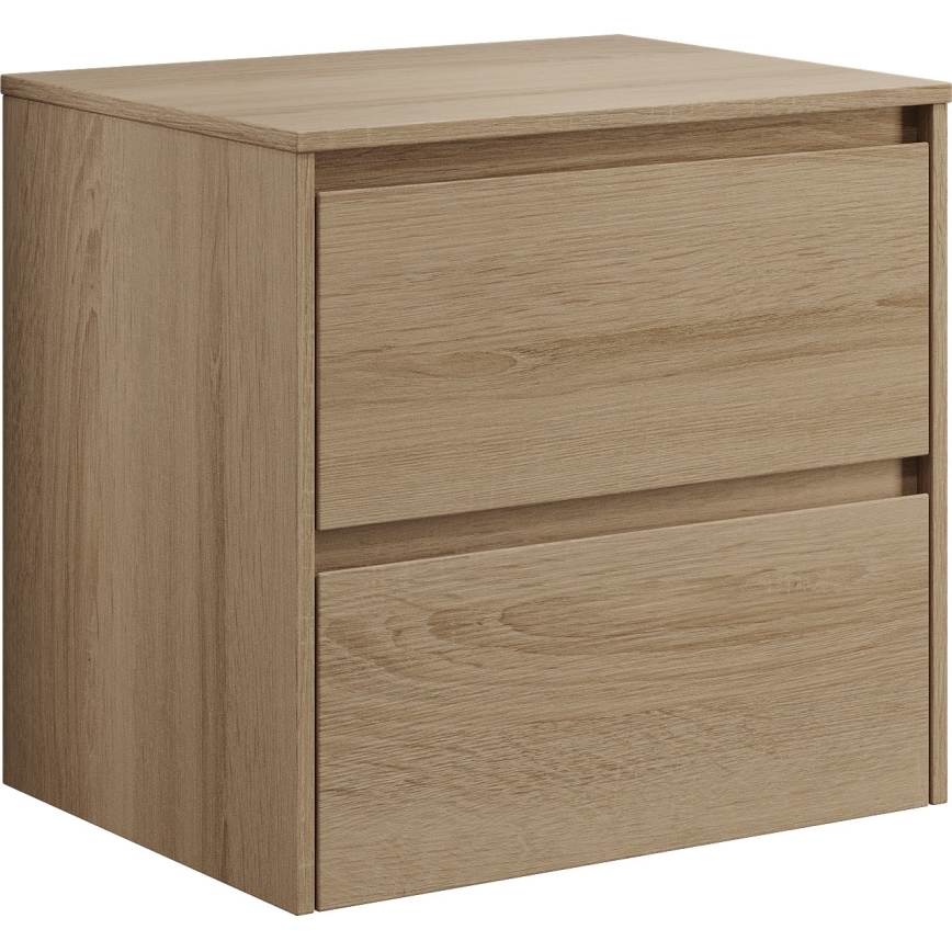 Kopalniška omarica TRONDHEIM za umivalnik 60x57x46 cm, hrast