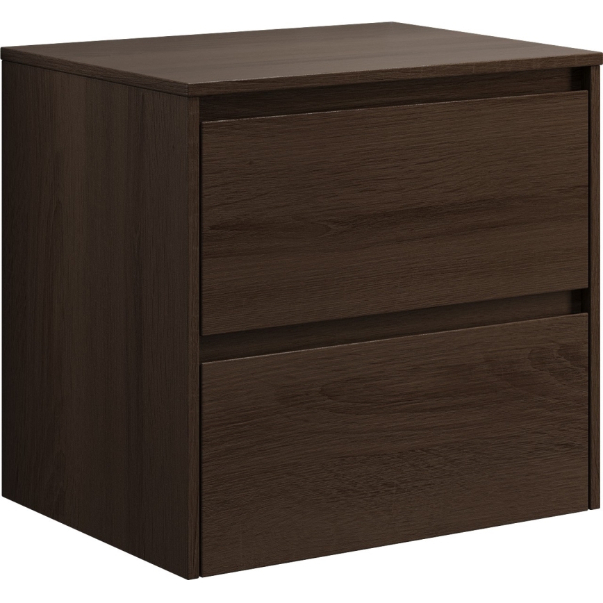 Kopalniška omarica TRONDHEIM za umivalnik 60x57x46 cm oreh