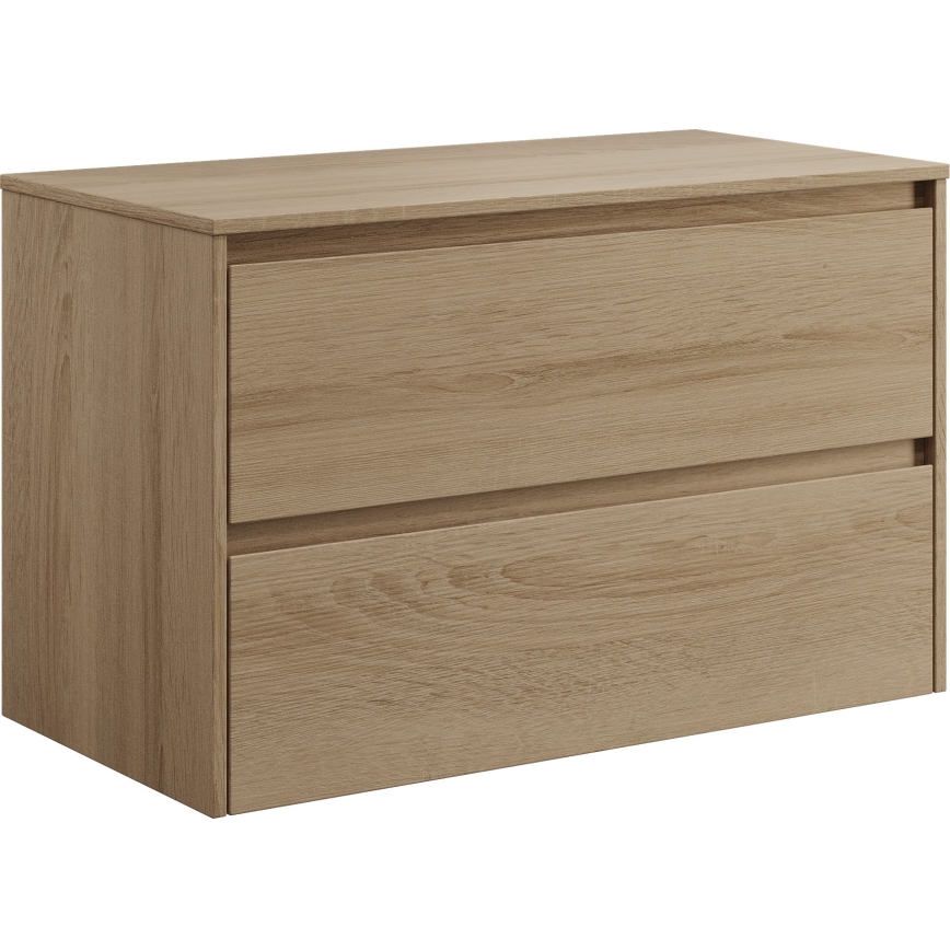 Kopalniška omarica TRONDHEIM za umivalnik 90x57x46 cm hrast