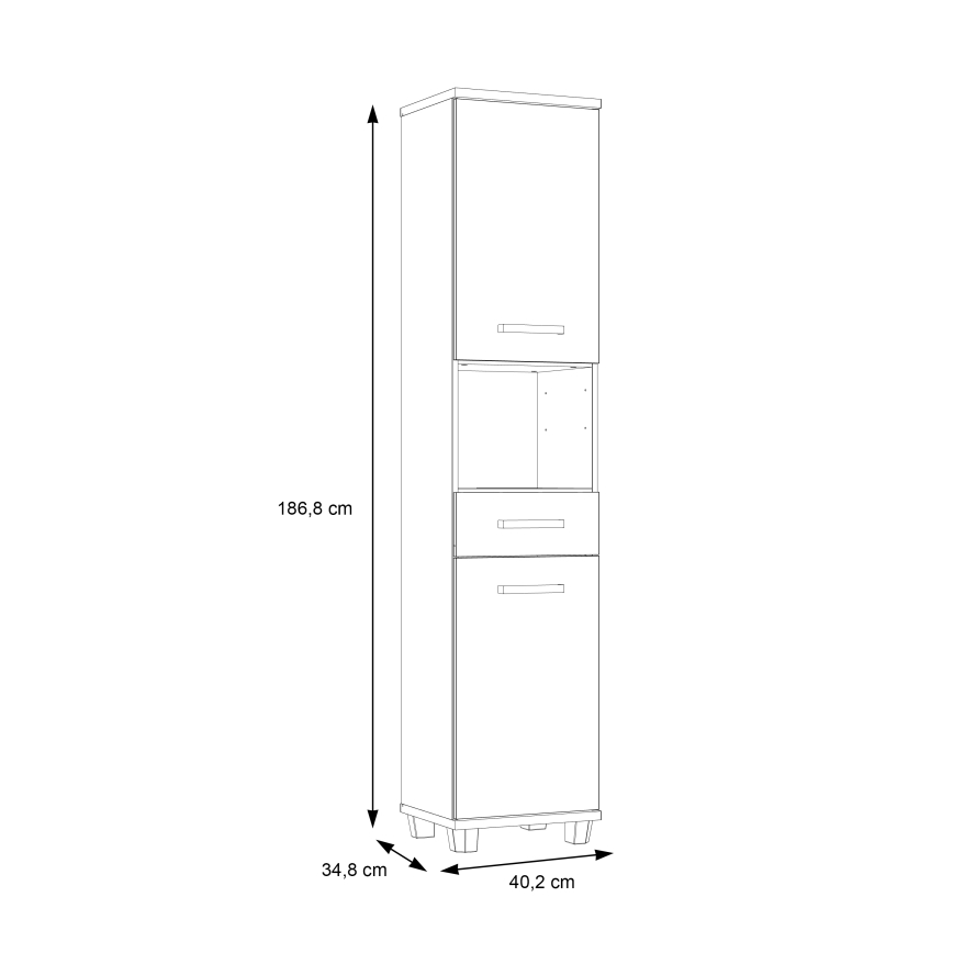 Kopalniška omarica VENOM antracitna/rjava
