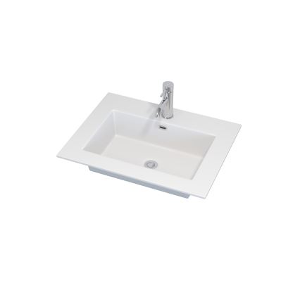 Kopalniška omarica z umivalnikom GRIBSKOV 60 cm rjava/hrast/bela