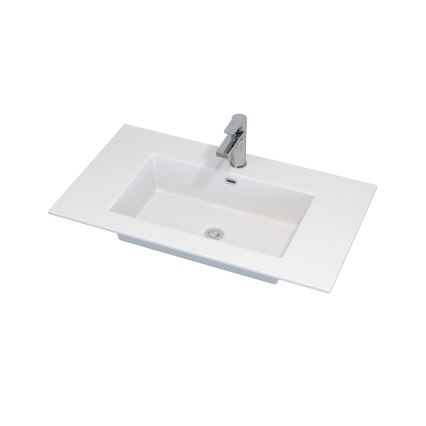 Kopalniška omarica z umivalnikom GRIBSKOV 80 cm rjava/hrast/bela