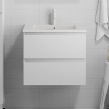 Kopalniška omarica z umivalnikom KENWOOD, 61 cm, bela