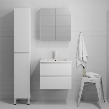 Kopalniška omarica z umivalnikom KENWOOD, 61 cm, bela