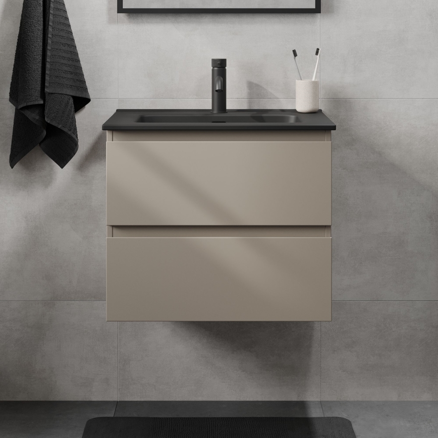 Kopalniška omarica z umivalnikom KENWOOD 61 cm marakesh/črna