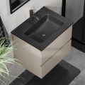 Kopalniška omarica z umivalnikom KENWOOD 61x52x45 cm marakesh/črna