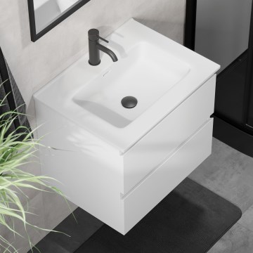 Kopalniška omarica z umivalnikom KENWOOD 61x52x47 cm bela