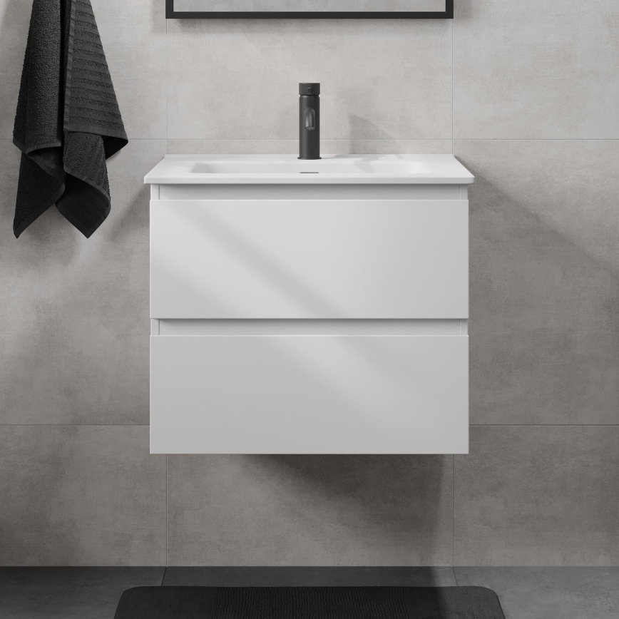 Kopalniška omarica z umivalnikom KENWOOD 61x52x47 cm bela