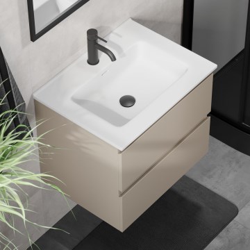Kopalniška omarica z umivalnikom KENWOOD 61x52x47 cm marakesh/bela
