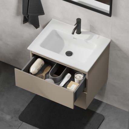 Kopalniška omarica z umivalnikom KENWOOD 61x52x47 cm marakesh/bela