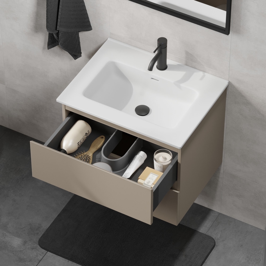 Kopalniška omarica z umivalnikom KENWOOD 61x52x47 cm marakesh/bela