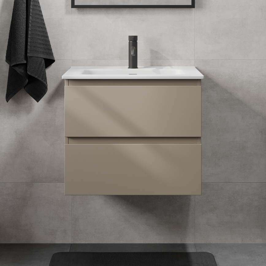 Kopalniška omarica z umivalnikom KENWOOD 61x52x47 cm marakesh/bela