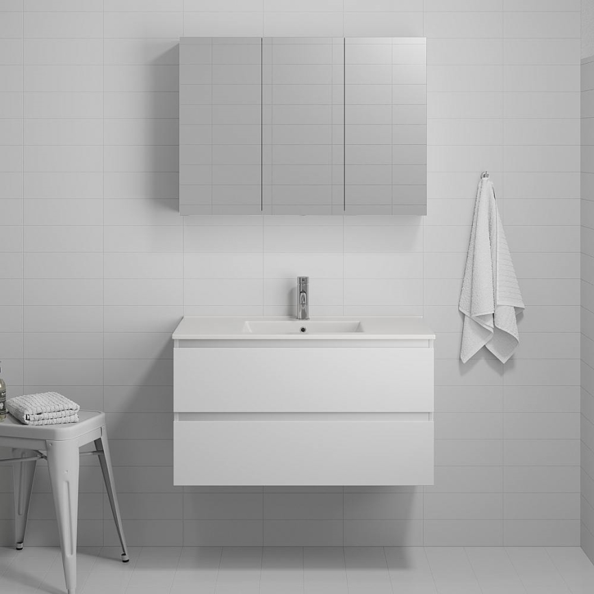Kopalniška omarica z umivalnikom KENWOOD 91 x 50 x 47 cm, bela